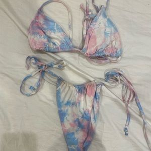 Frankies bikinis funfetti tia set (S top, L bottom)
